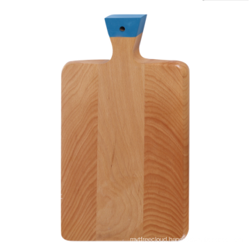 Beech wood cutting board with handle painting